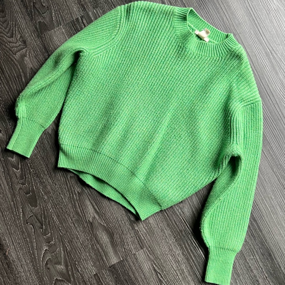Green pearl knit H&M sweater
